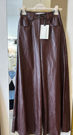 Pantalone Modello Palazzo In Ecopelle HaveOne