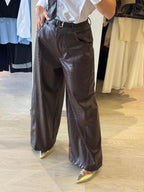 Pantalone Palazzo in Ecopelle Pitonato HaveOne